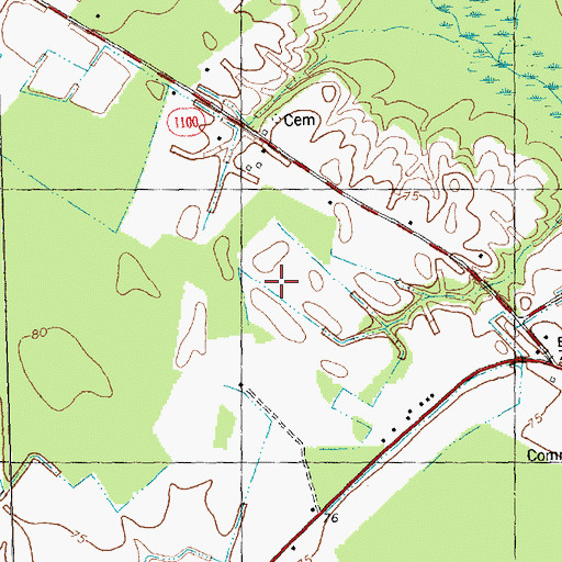 Topographic Map of Township of Rockfish, NC