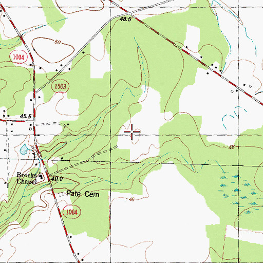 Topographic Map of Township of Wolfscrape, NC