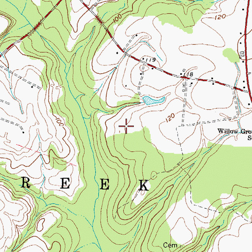 Topographic Map of Township 6-Upper Fishing Creek, NC