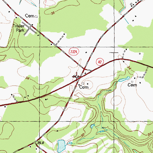 Topographic Map of Township 10-Lower Town Creek, NC