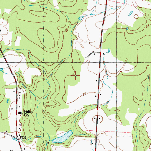 Topographic Map of Township 13-Cokey, NC