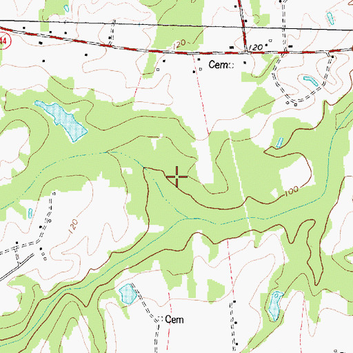 Topographic Map of Township 14-Upper Town Creek, NC