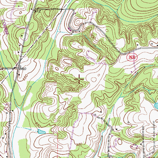 Topographic Map of Township of Abbotts Creek, NC
