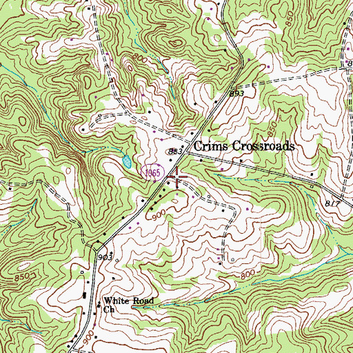Topographic Map of Township of Belews Creek, NC
