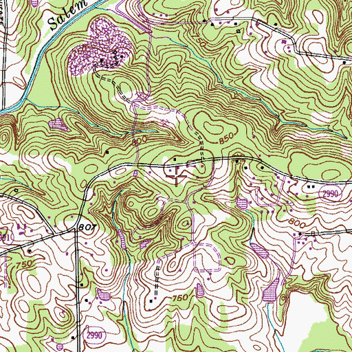 Topographic Map of Township of South Fork, NC