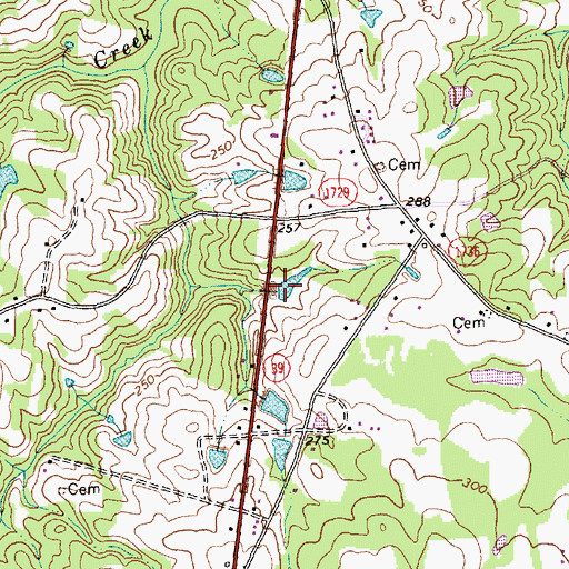 Topographic Map of Township of Dunn, NC