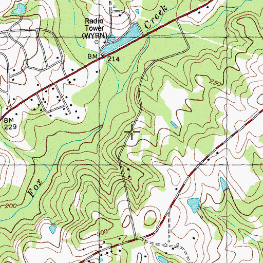 Topographic Map of Township of Louisburg, NC