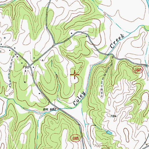 Topographic Map of Township of Dallas, NC
