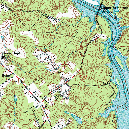 Topographic Map of Township of South Point, NC