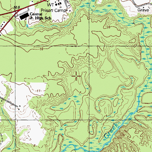 Topographic Map of Township of Gatesville, NC