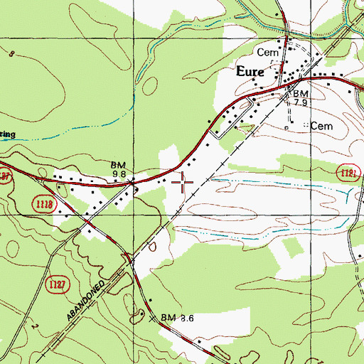 Topographic Map of Township of Hall, NC