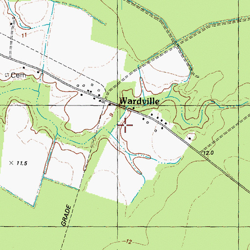 Topographic Map of Township of Hunters Mill, NC
