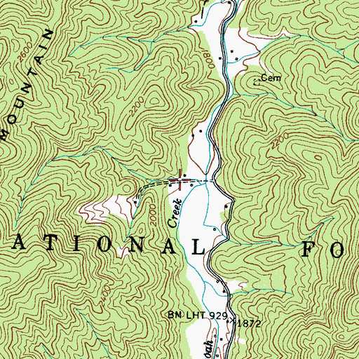 Topographic Map of Township of Stecoah, NC