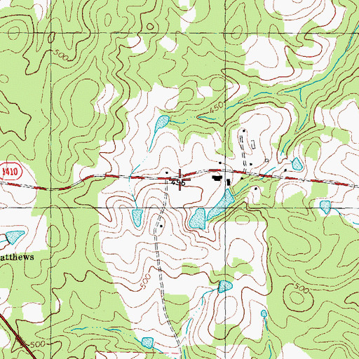 Topographic Map of Township of Oak Hill, NC