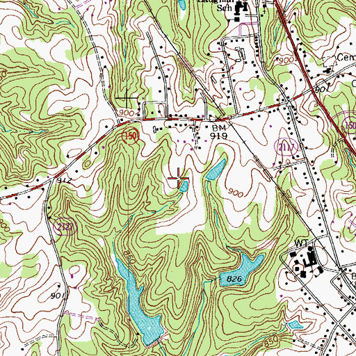 Topographic Map of Township of Bruce, NC