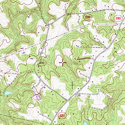 Topographic Map of Township of Clay, NC