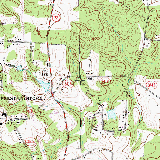 Topographic Map of Township of Fentress, NC