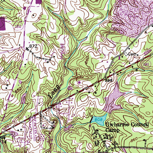 Topographic Map of Township of Friendship, NC