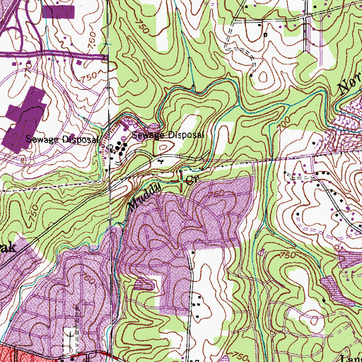 Topographic Map of Township of Gilmer, NC