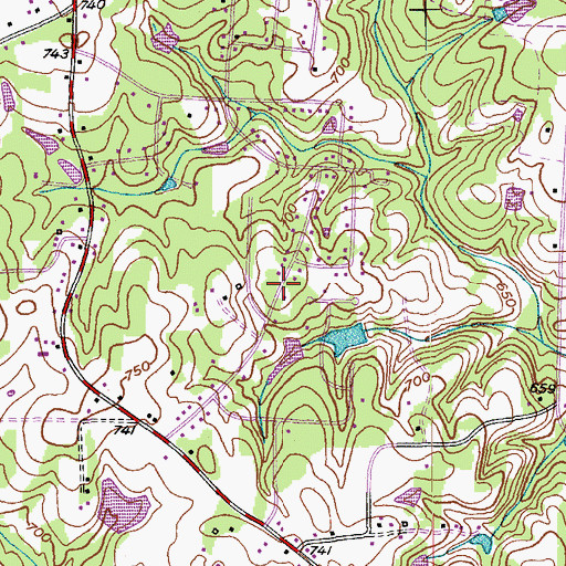 Topographic Map of Township of Jefferson, NC