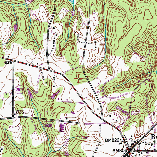Topographic Map of Township of Monroe, NC