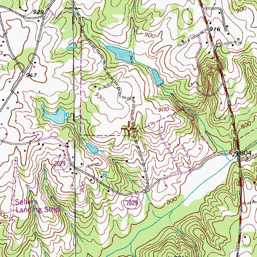 Topographic Map of Township of Oak Ridge, NC