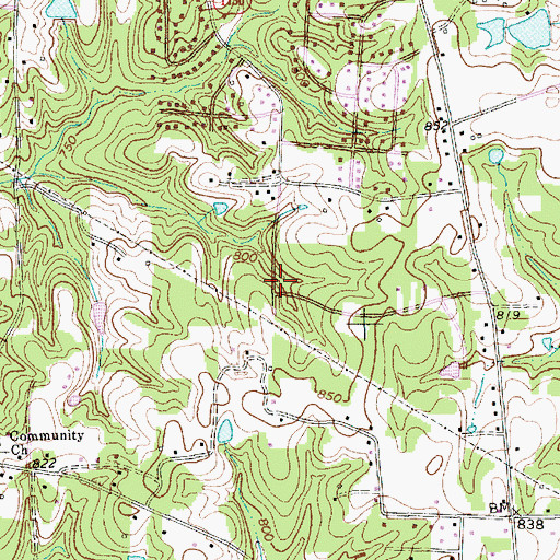 Topographic Map of Township of Sumner, NC