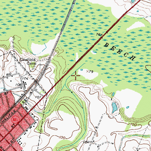 Topographic Map of Township of Enfield, NC