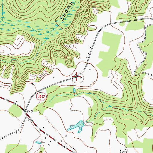 Topographic Map of Township of Faucett, NC
