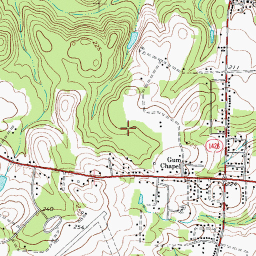 Topographic Map of Township of Roanoke Rapids, NC