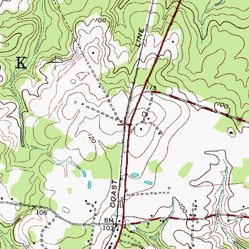 Topographic Map of Township of Scotland Neck, NC