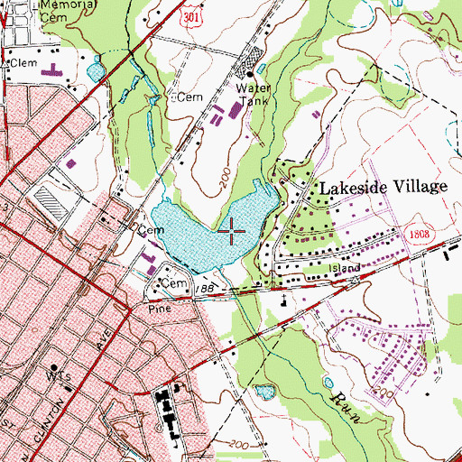 Topographic Map of Township of Averasboro, NC