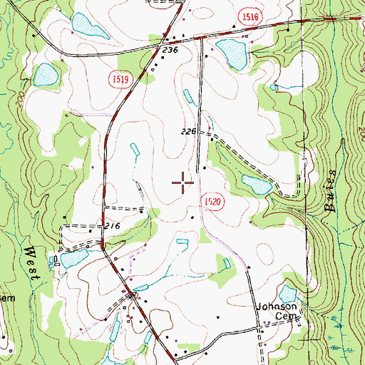 Topographic Map of Township of Neills Creek, NC