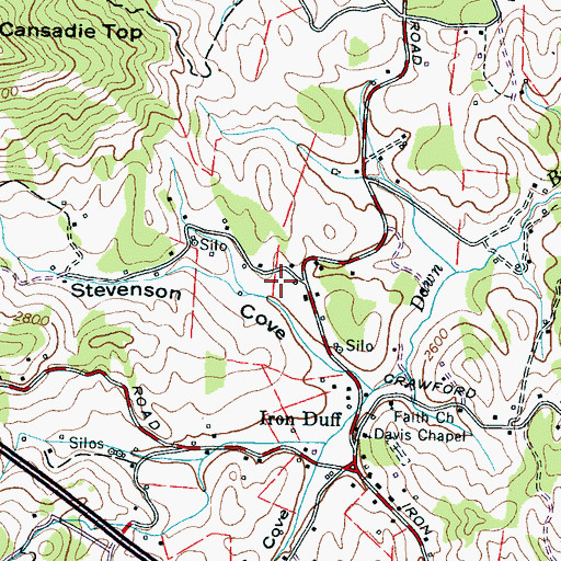 Topographic Map of Township of Iron Duff, NC