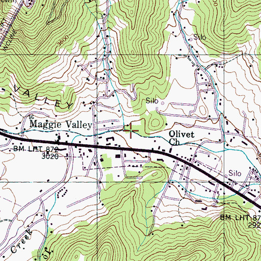 Topographic Map of Township of Ivy Hill, NC
