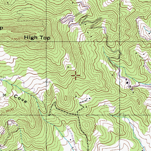 Topographic Map of Township of Jonathan Creek, NC