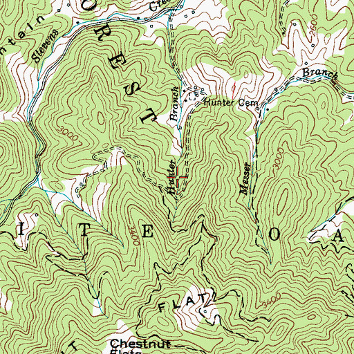 Topographic Map of Township of White Oak, NC
