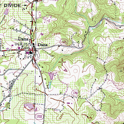 Topographic Map of Township of Blue Ridge, NC