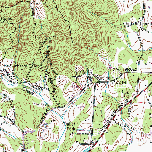 Topographic Map of Township of Clear Creek, NC