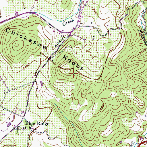 Topographic Map of Township of Edneyville, NC