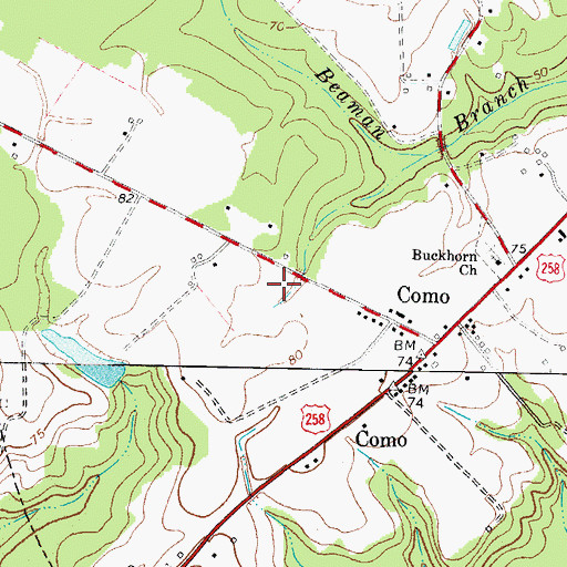 Topographic Map of Township of Maneys Neck, NC