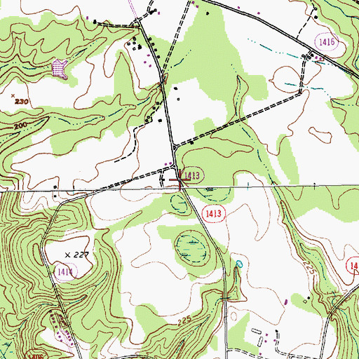 Topographic Map of Township of McLauchlin, NC