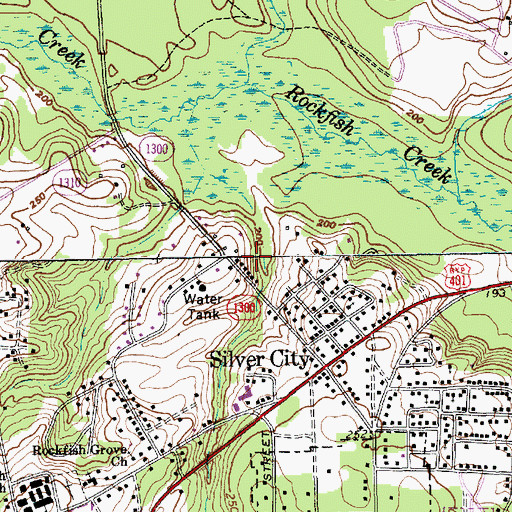 Topographic Map of Township of Raeford, NC