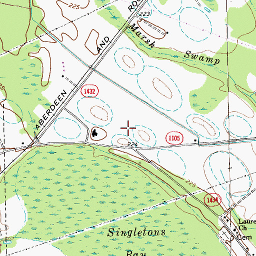 Topographic Map of Township of Stonewall, NC