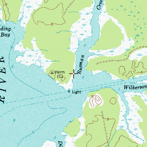 Topographic Map of Township of Currituck, NC