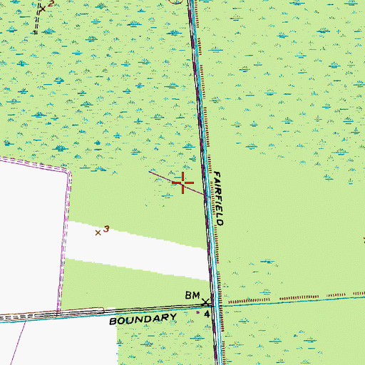 Topographic Map of Township of Fairfield, NC
