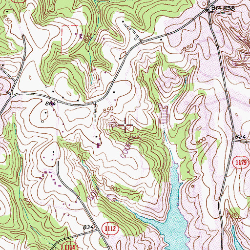 Topographic Map of Township of Davidson, NC