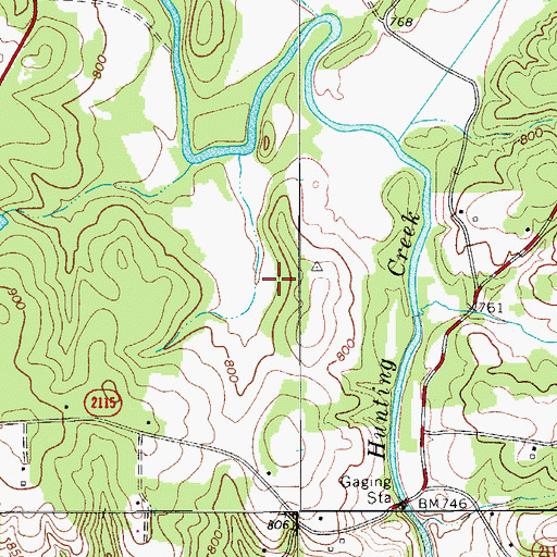 Topographic Map of Township of Eagle Mills, NC
