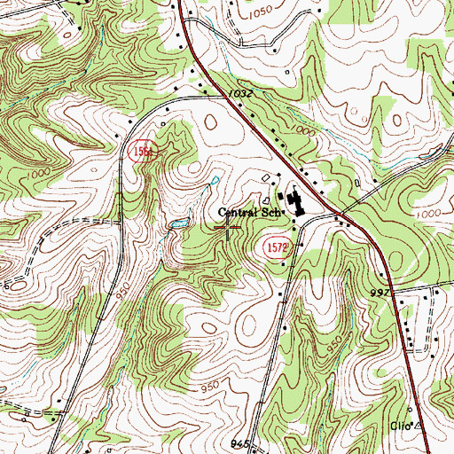 Topographic Map of Township of Sharpesburg, NC