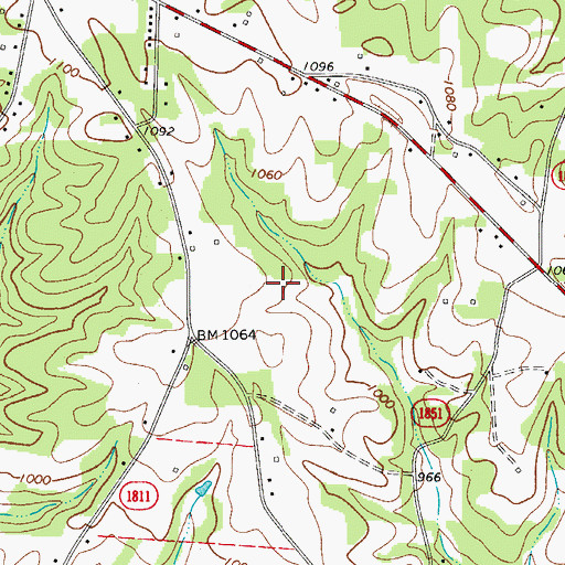 Topographic Map of Township of Union Grove, NC